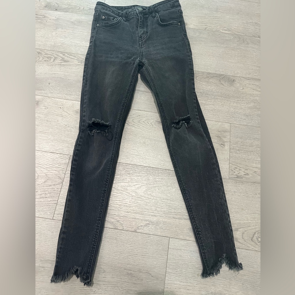 Black Skinny Destroyed Denim Black Skinny Destroyed Denim